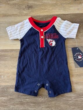 NWT MLB Cleveland Guardians Infant One Piece Size 0-3M